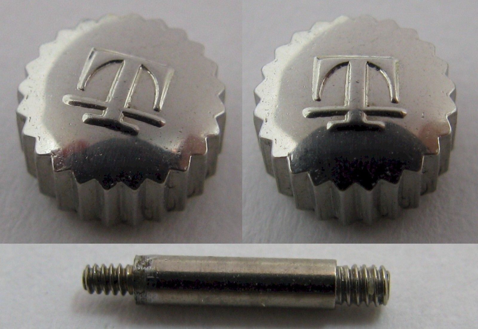 Tissot Watch Part stainless steel Crown 6.4 millimeters + extension 1.2 – 0.9 mm