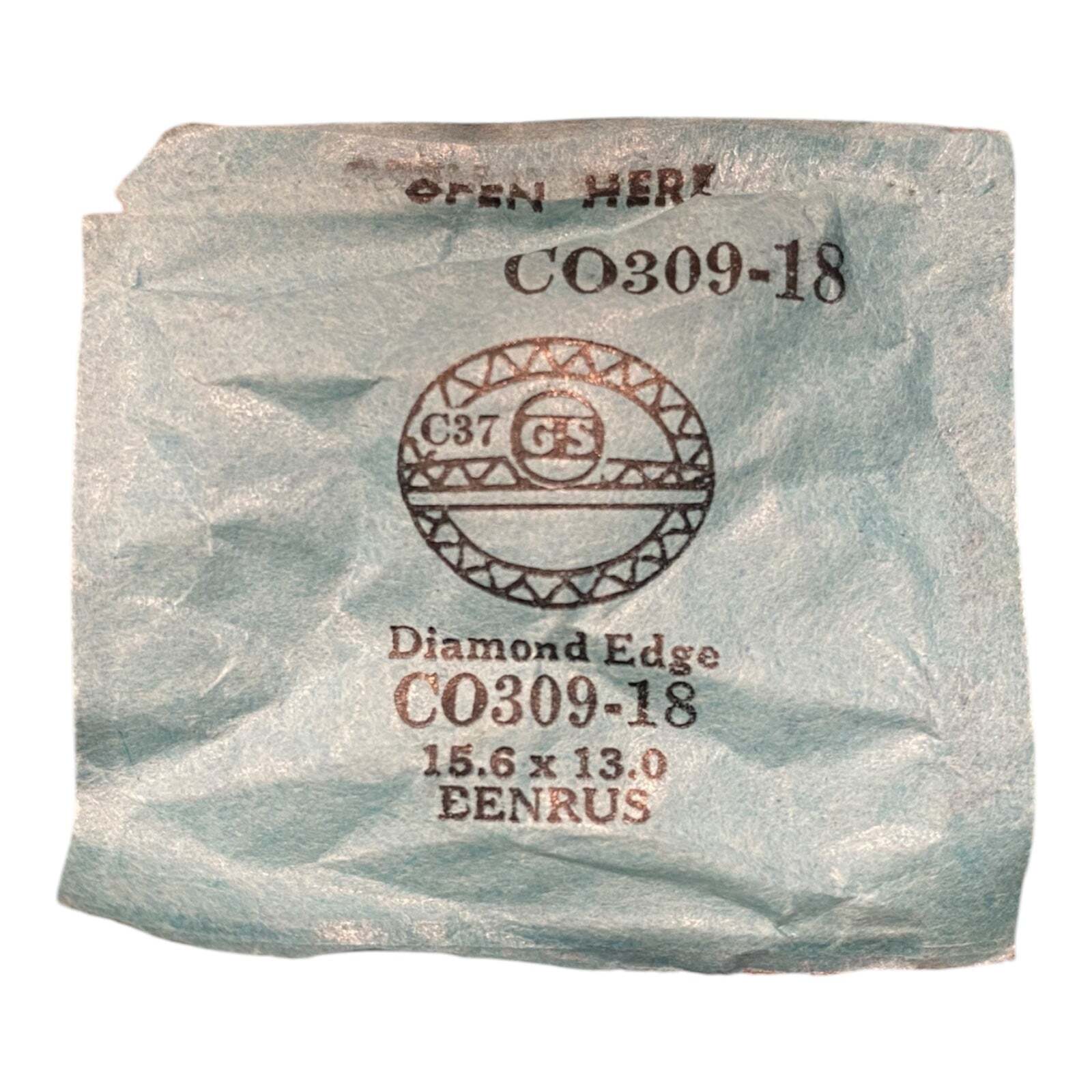 Germanow-Simon Mach (GS) CO309-18 Watch Crystal 15.6×13.0 NOS Part Flexo Benrus