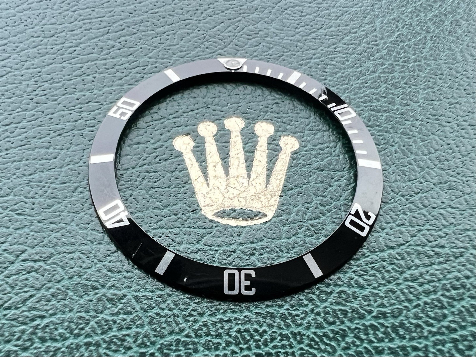 Genuine ROLEX Submariner 16610 16800 168000 “Pointed 4” Black Bezel Insert #1455