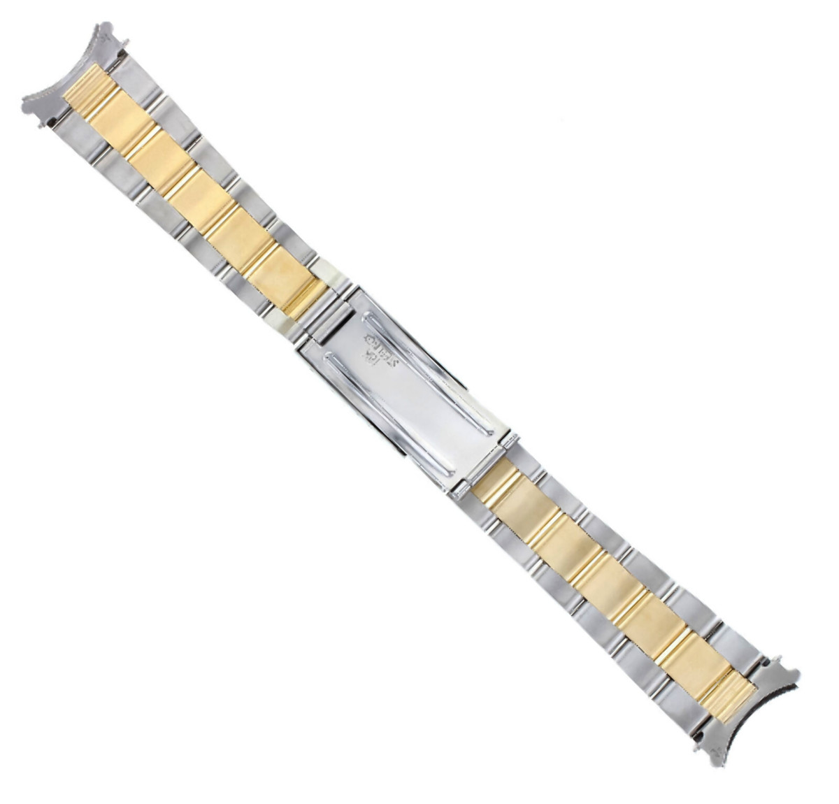 20MM TWO TONE REAL GOLD OYSTER WATCH BAND STRAP FOR ROLEX 16013, 16203, 16233