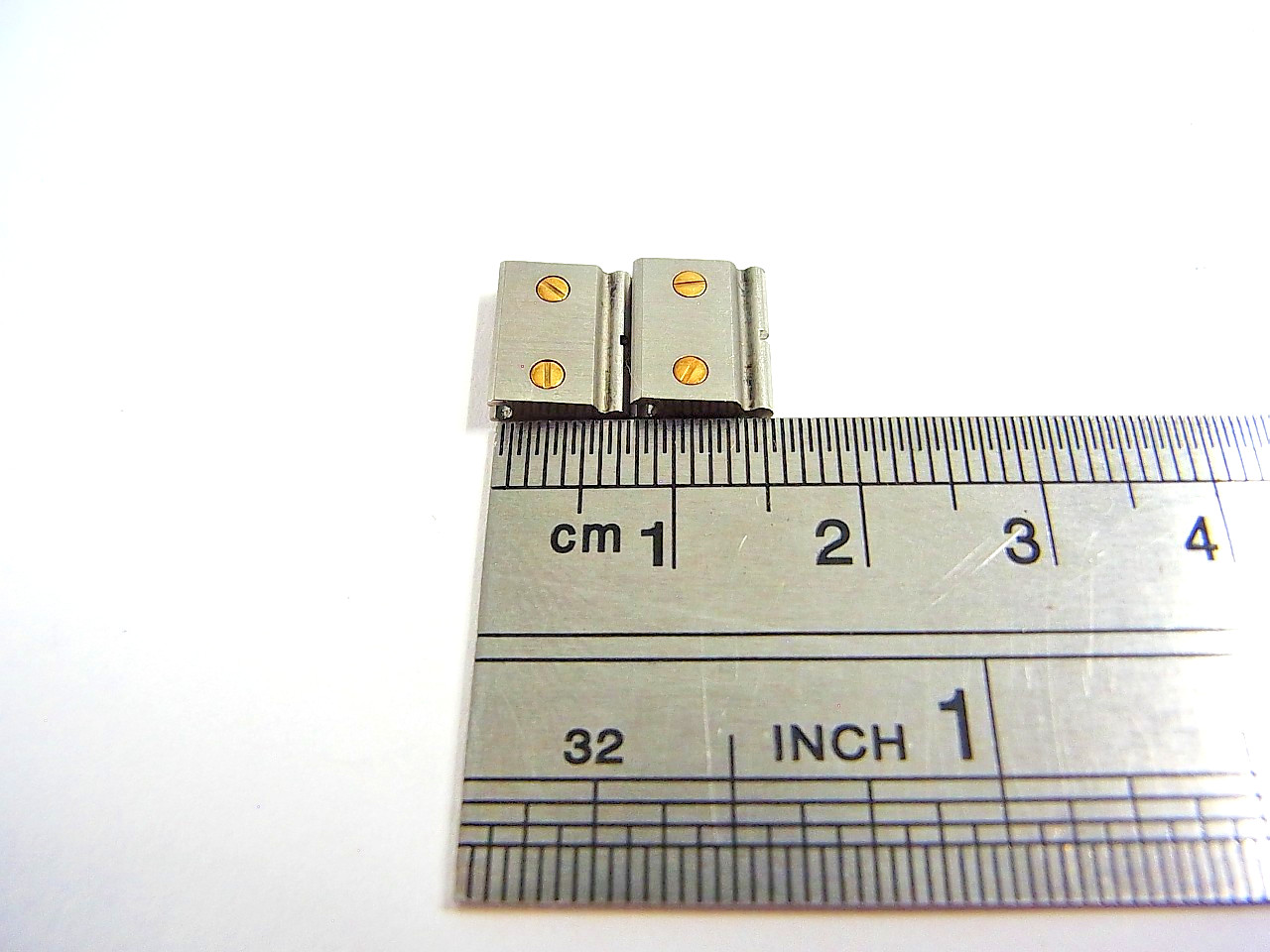 Cartier Santos 10mm Genuine 18K Gold SS Link Push Pin Bracelet Parts 2pcs Set EX