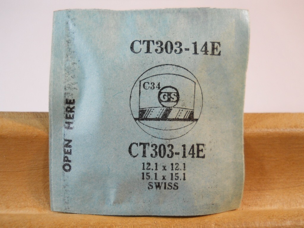 GS CT303-14E Watch Crystal For Swiss – 15.1 x 15.1 – 12.1 x 12.1 mm Replacement
