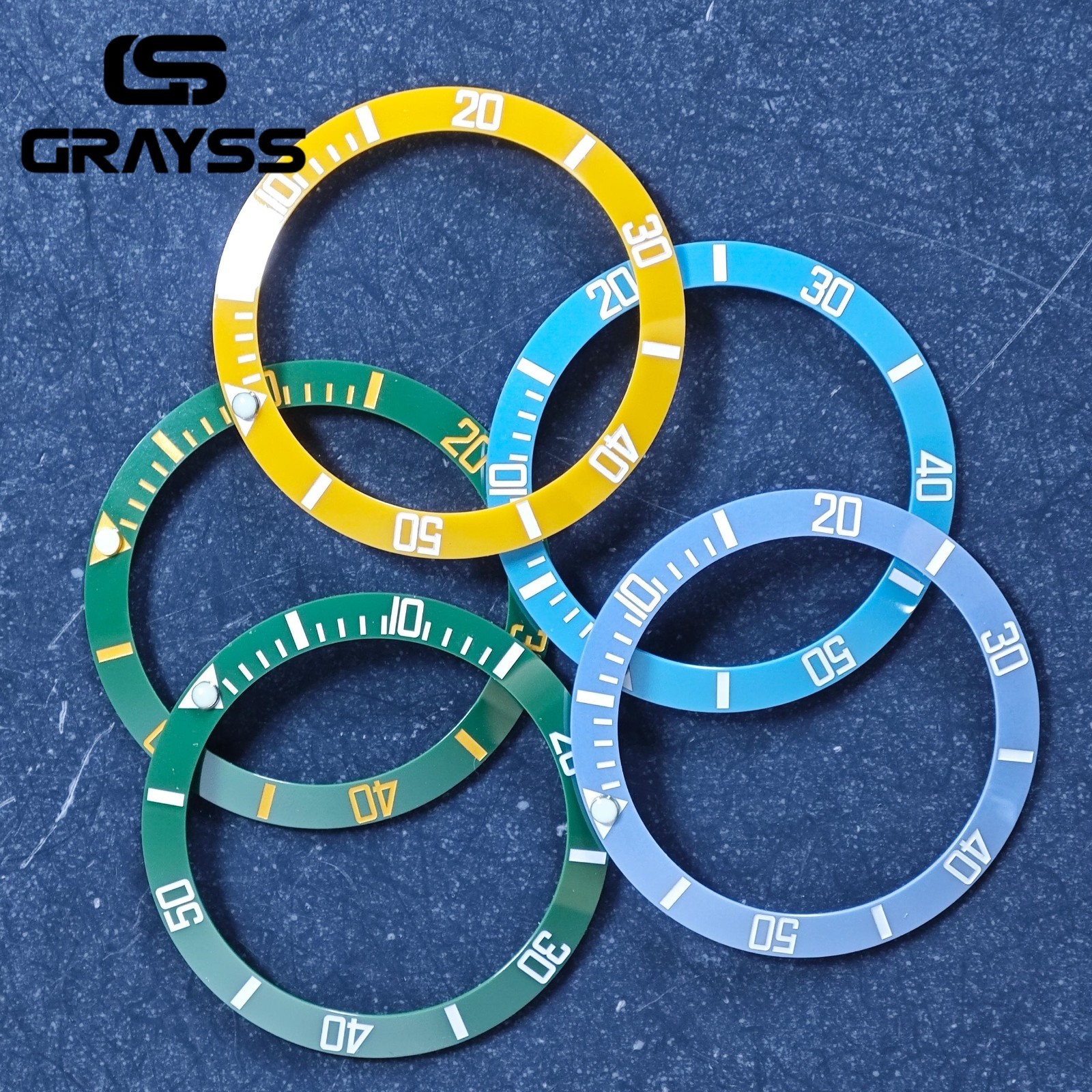 38mm Ceramic Alloy Watch Bezel Insert-Ring for 40mm SUB NH35 NH34 GMT
