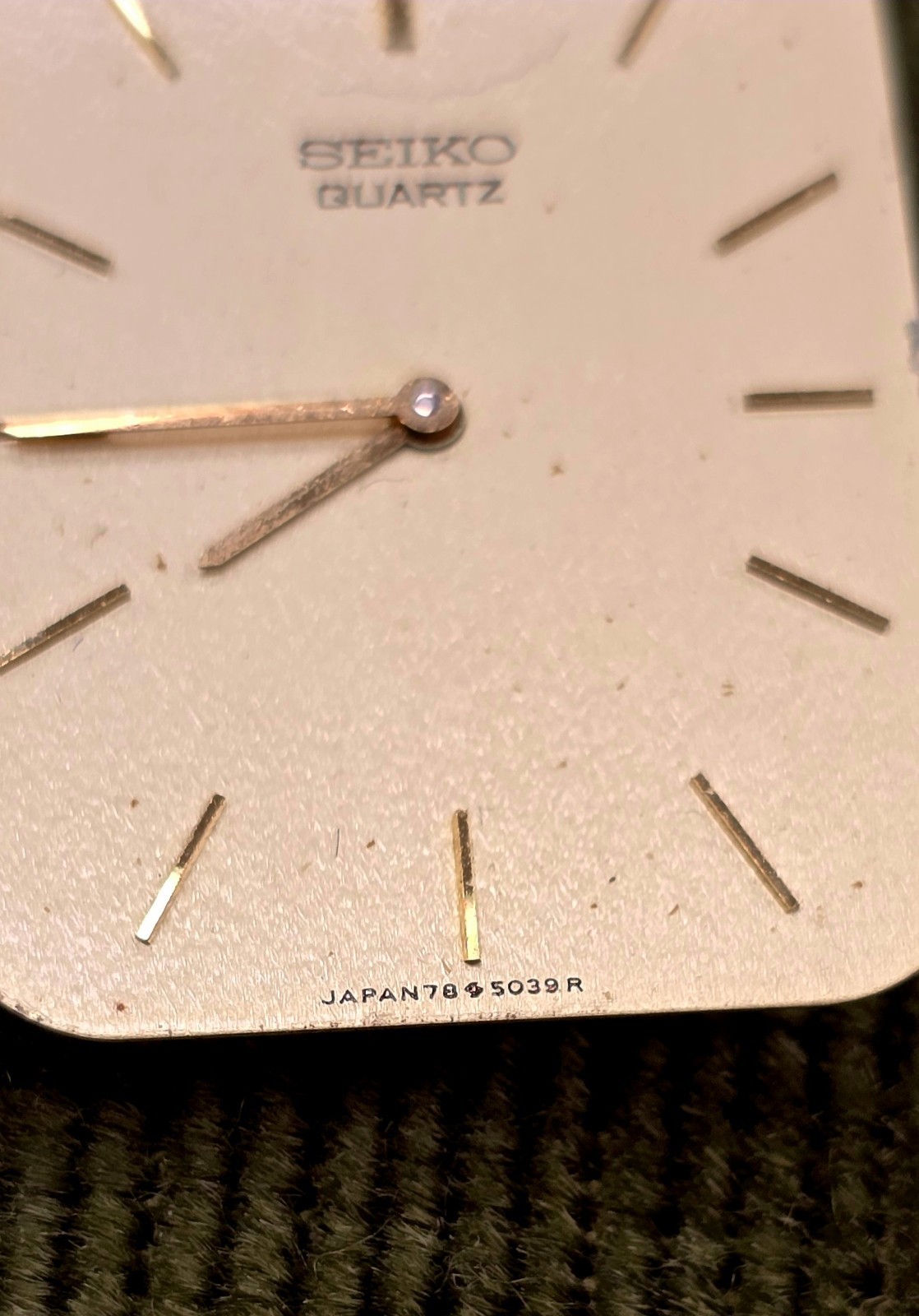 Genuine Seiko 5 Jewel Quartz Watch Movement Dial & Hands 5039R Parts Repair