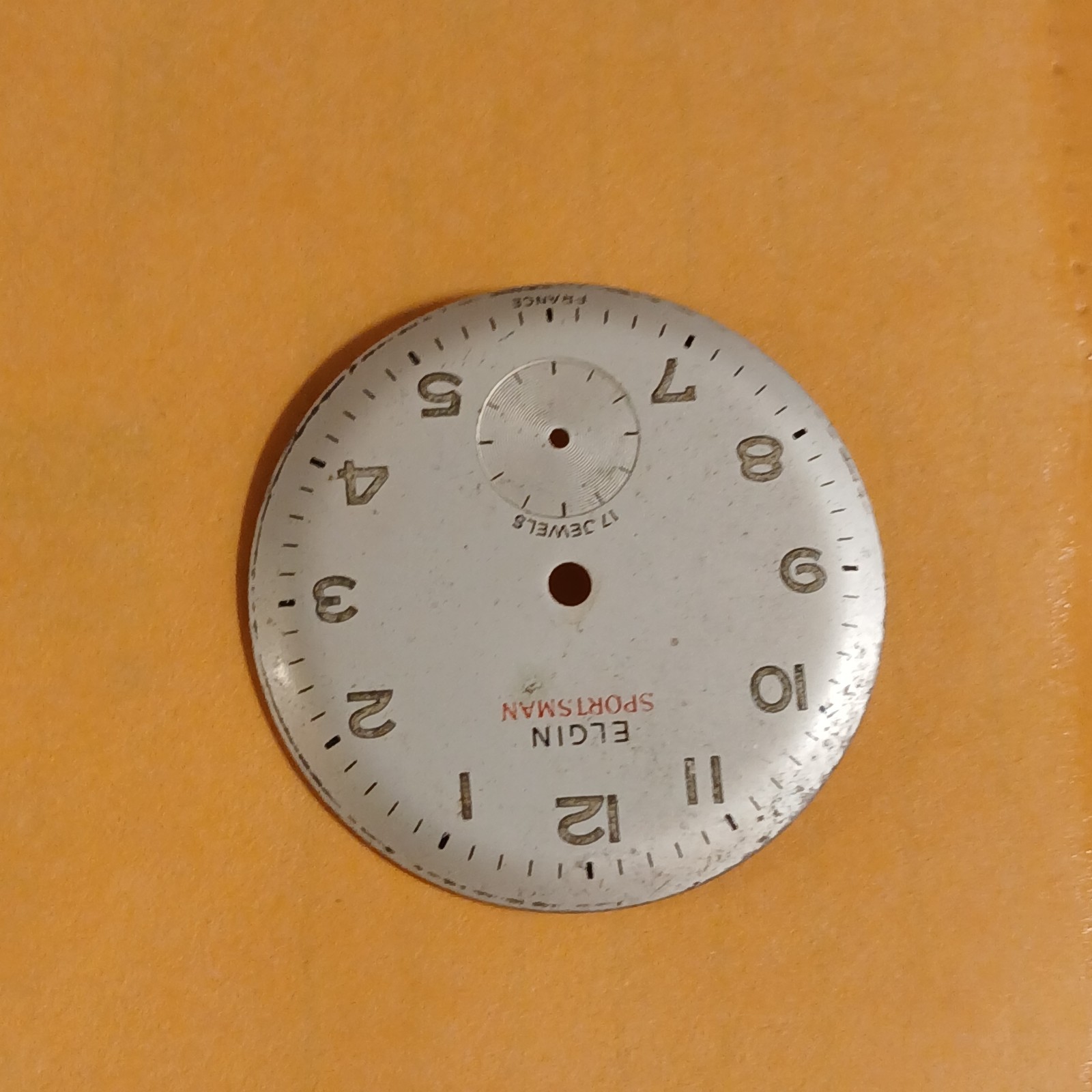Elgin Sportsman 17 Jewel Watch Dial France 27.1mm