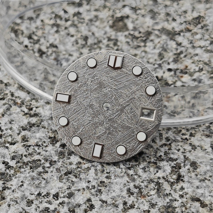 NH35 face 28.5mm meteorite pattern strong green lume dial for NH35/NH36 movement