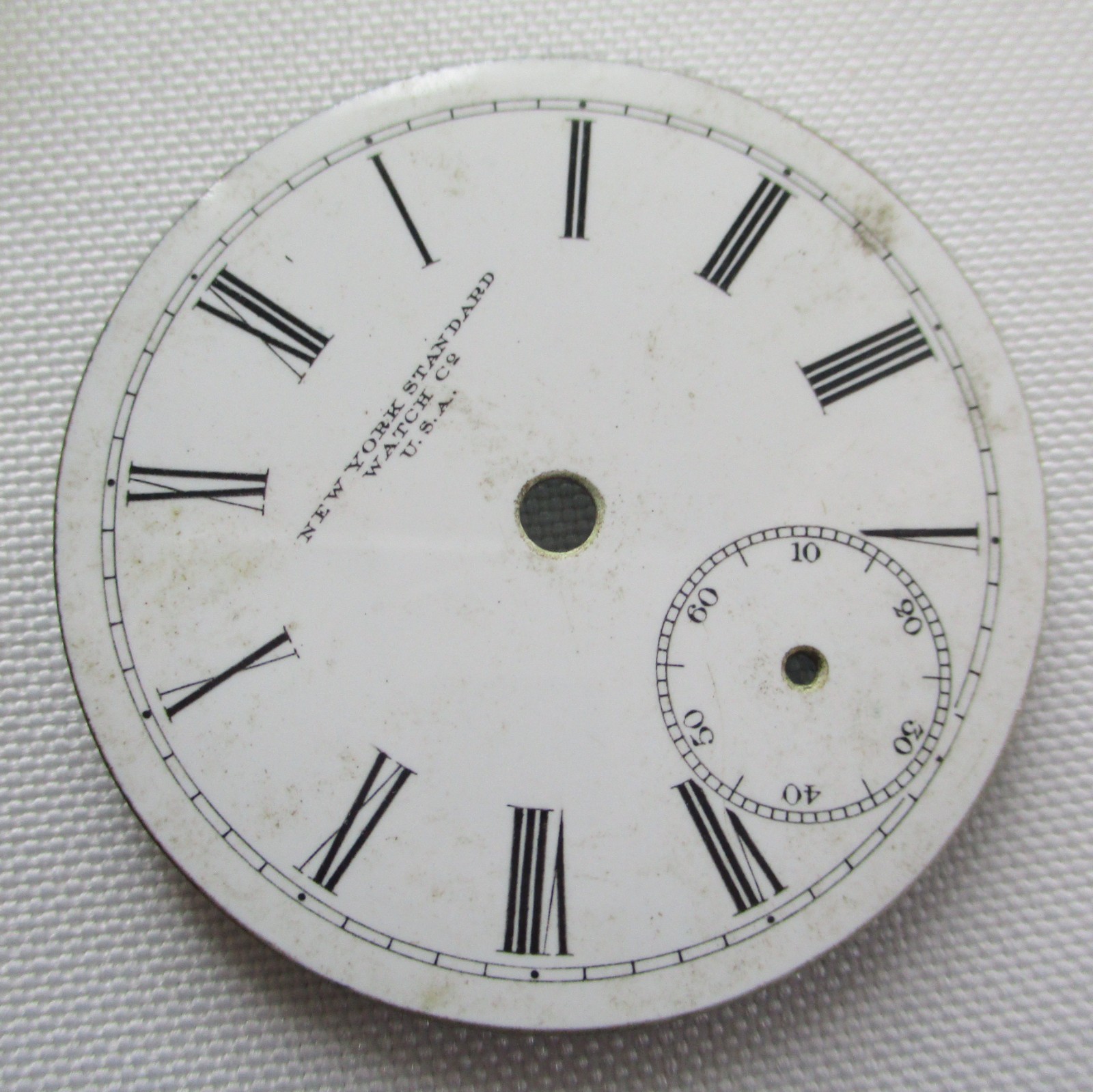 Vintage New York Standard Watch Co. U. S. A. Pocket Watch Dial 45 mm
