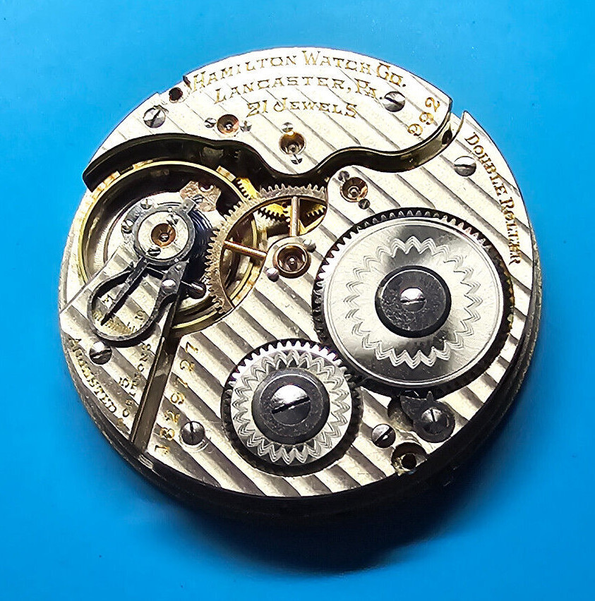 VINTAGE 16 SIZE 21 JEWEL HAMILTON GRADE 992 21 JEWEL MODEL 2 POCKET WATCH PARTS