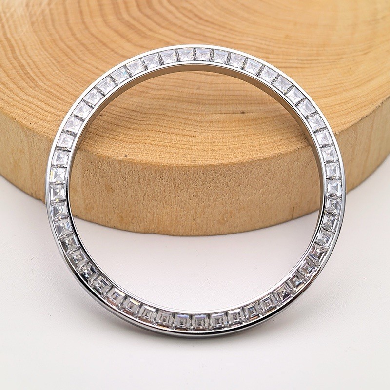 Generic Watch Bezel Baguette Moissanite Diamonds Fits Rolex 40 Day-Date Datejust