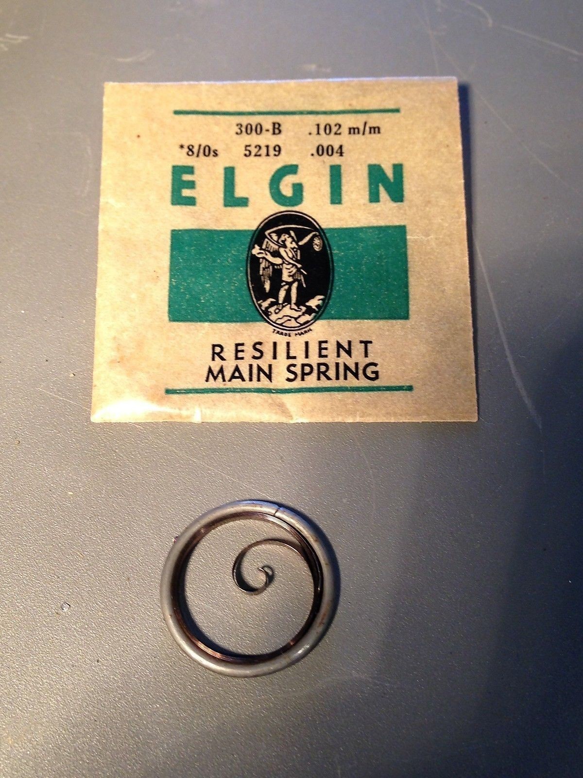 Elgin Factory Mainspring for 8/0s Factory No. 5219 – Steel