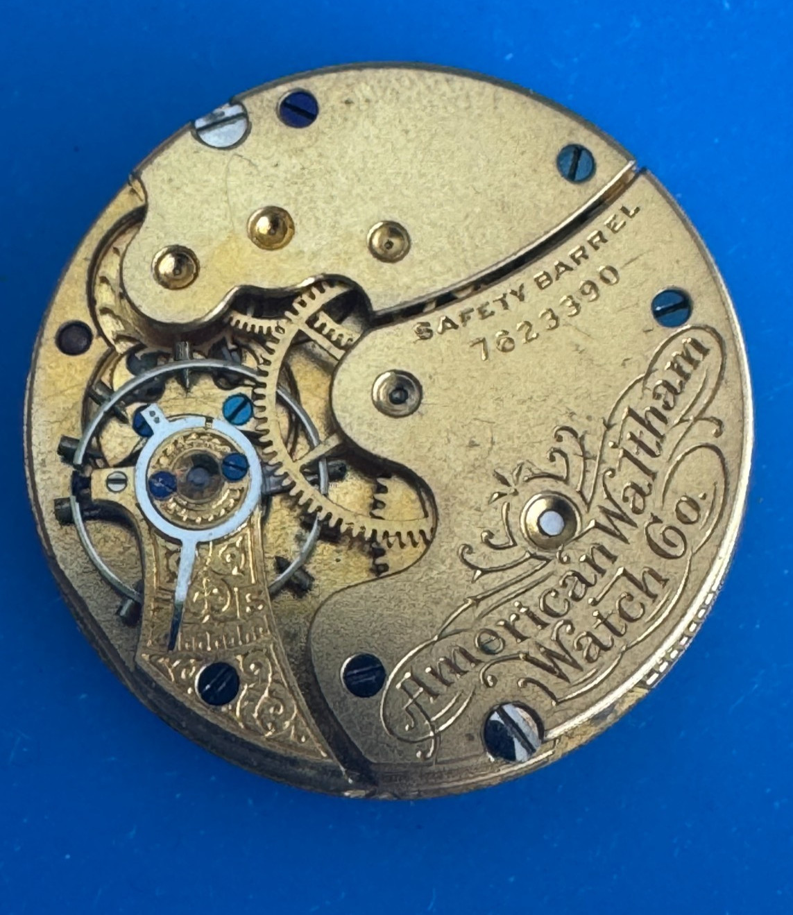 VINTAGE 0 SIZE WALTHAM GR. 60 POCKET WATCH MOVEMENT NOT RUNNING