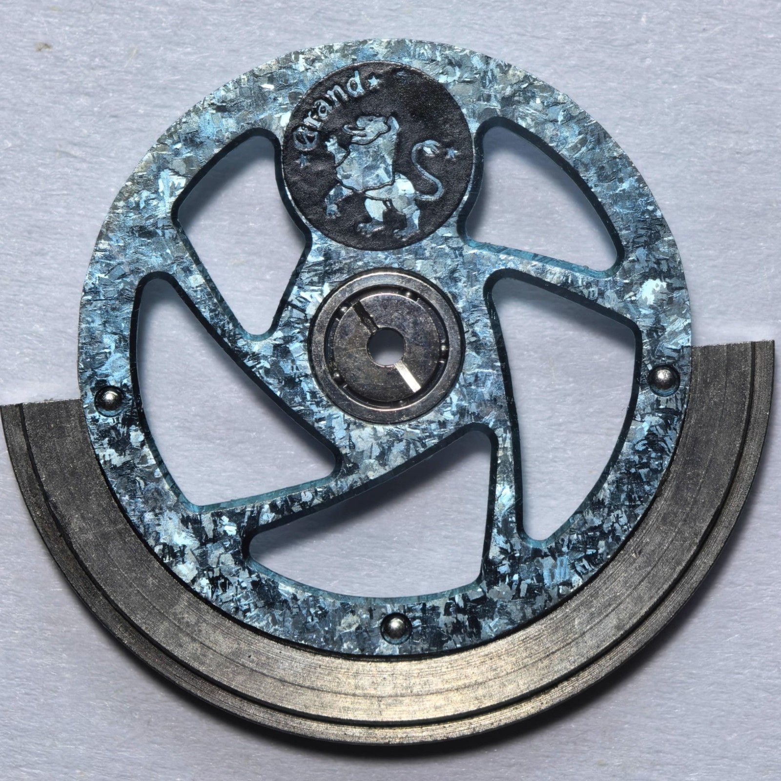 Sky Blue Titanium Natural Ice Crystals Vein Oscillating Weight for NH35 NH36