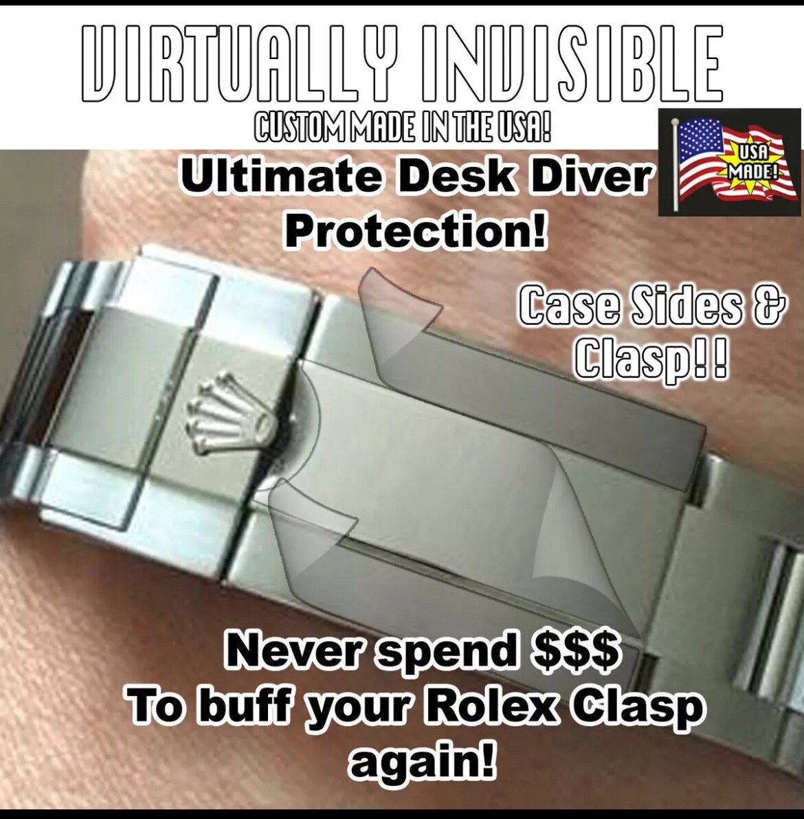 Protectors for-Rolex Daytona on OYSTERFLEX 2024 Clasp HD HIGHEST RATINGS x2