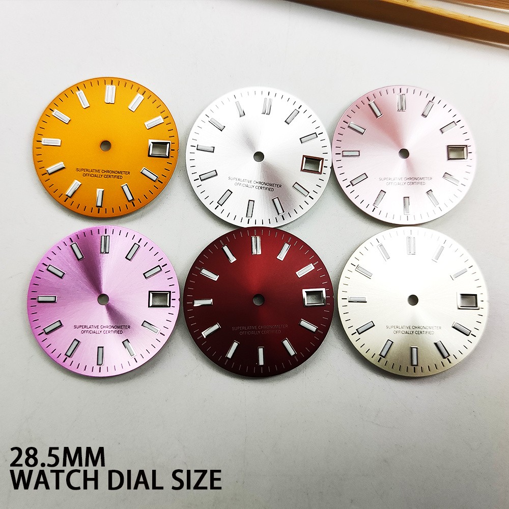 28.5MM Watch Dial Luminous Watch Accessories For NH35 4R Movement