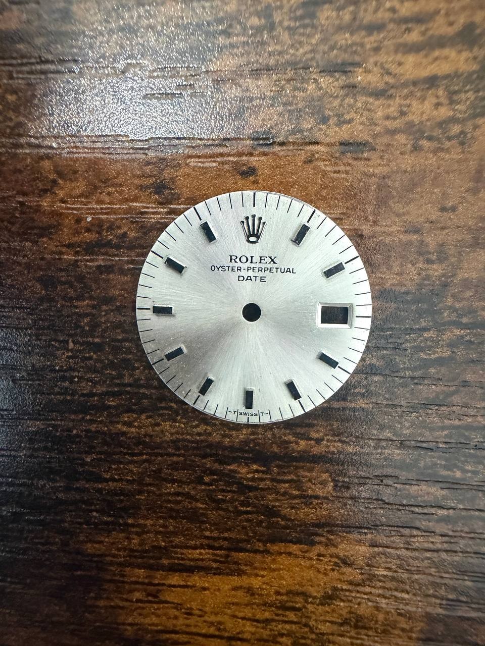 ROLEX LADIES OYSTER PERPETUAL DATE 6517 6516 6519 SILVER STICK DIAL USED COND