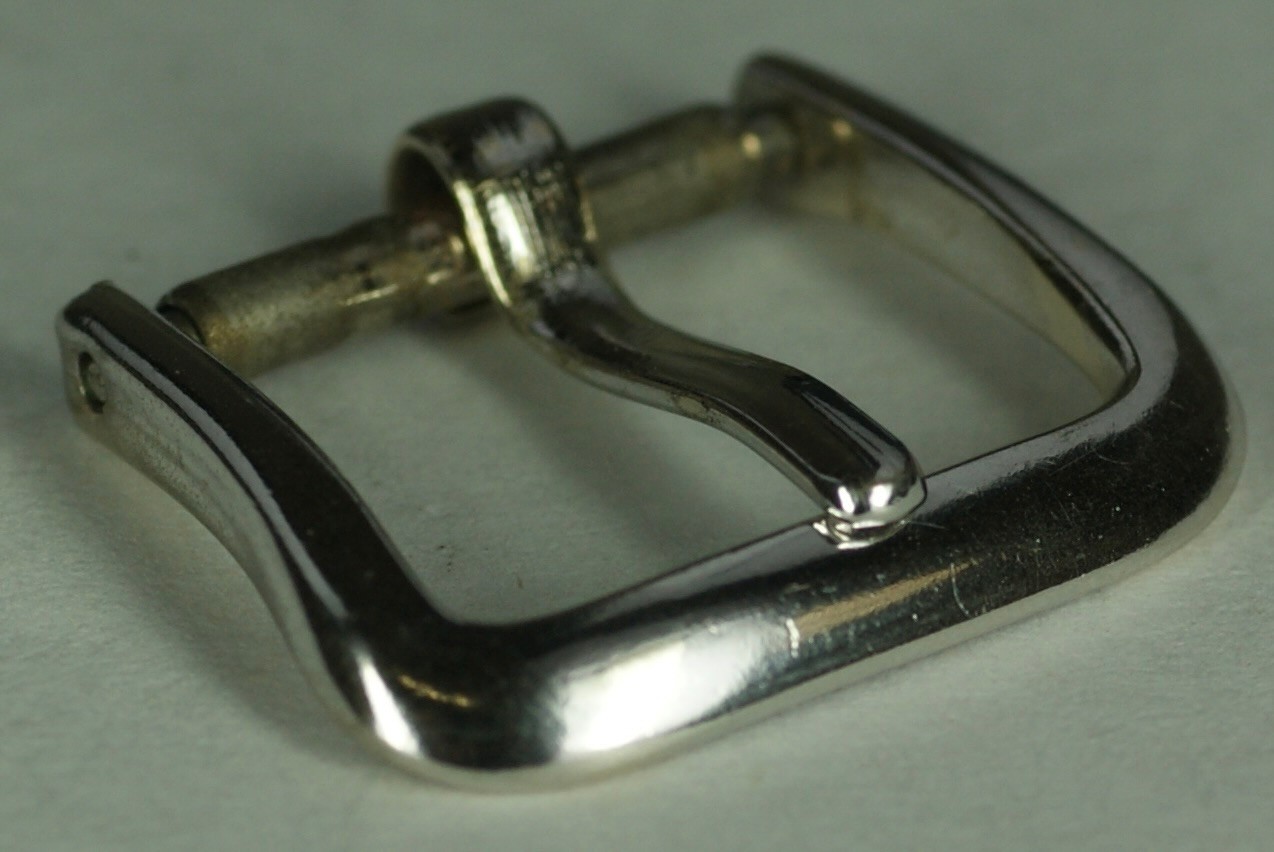 LONGINES Rare 14K White Gold Vintage 12/14mm Watch Buckle Tang Strap End Part