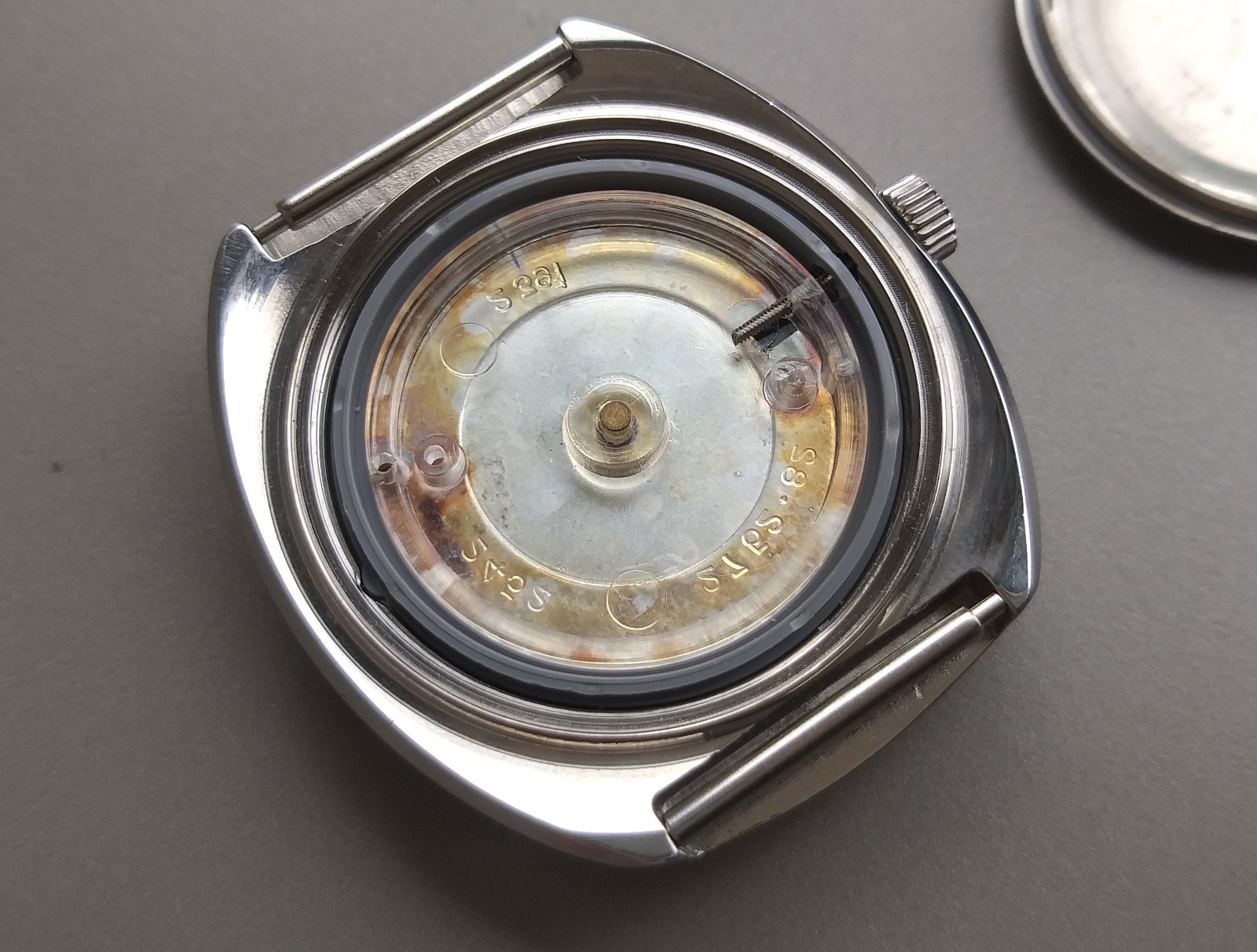 ETA 2452 Automatic Project Watch Steel Case + Dial & Hands NOS 1970’s Parts