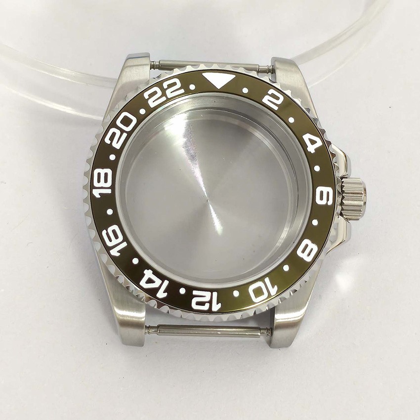 Flat Sapphire Glass Steel Case 40mm Display/Solid Base for NH35/NH36/7S Movement
