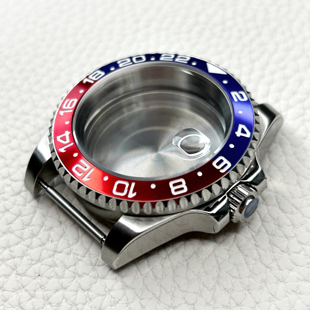 20ATM 40MM 24 Hour Watch Case Solid Back Sapphire Glass Fit NH34A NH35 NH36 Mod