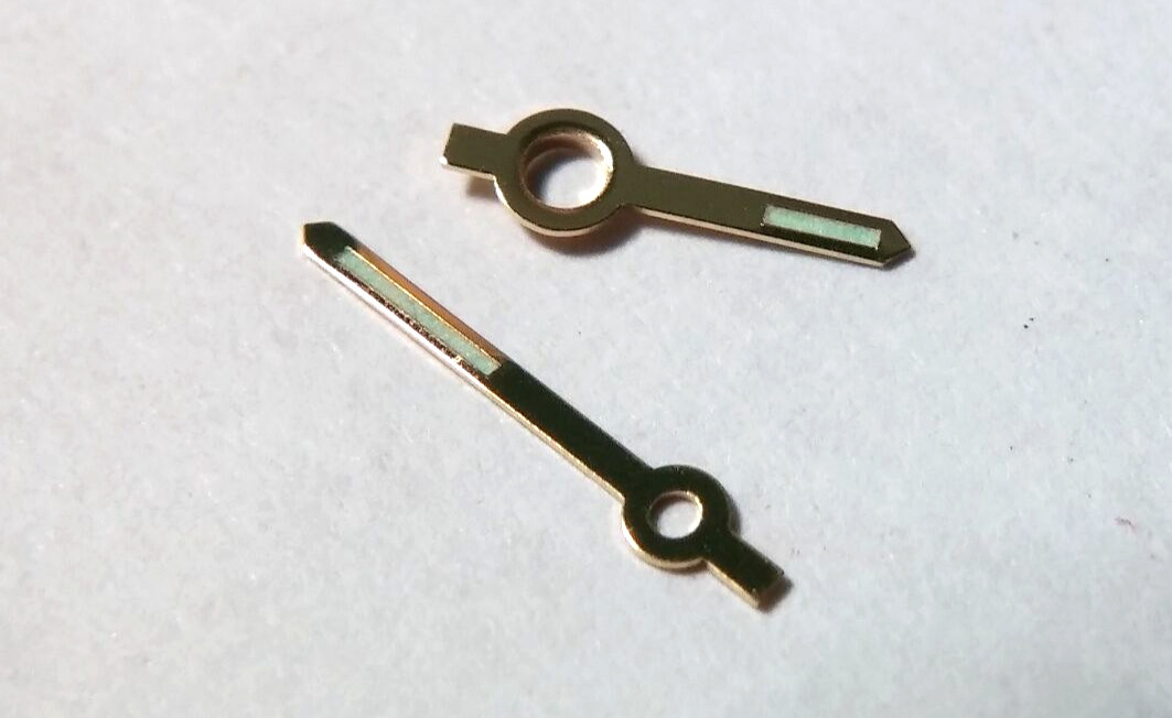 70×120 Luminescent watch hands – set of 2 (hour, minute), for watch repair