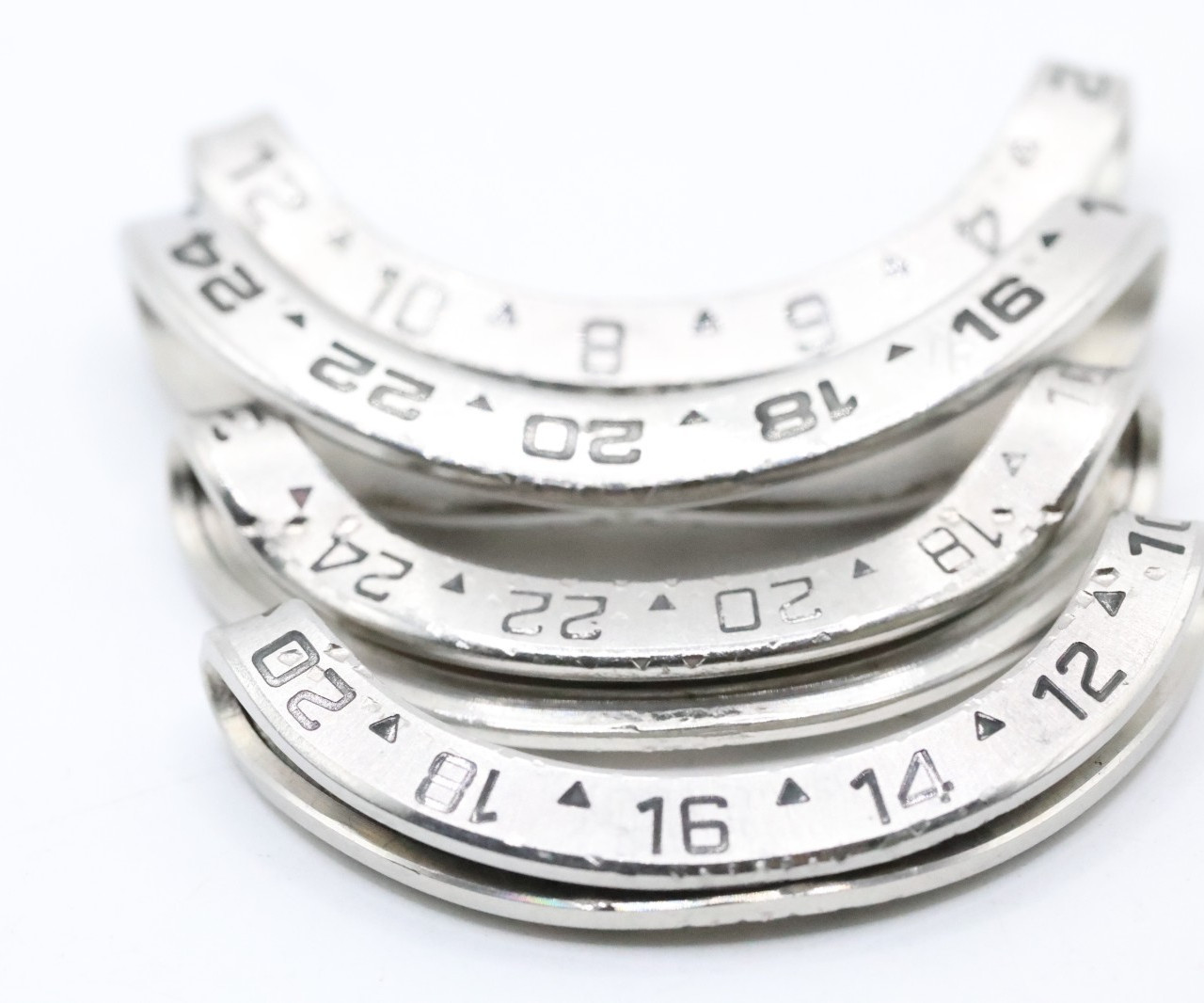Rolex Explorer II 16550 16570 24-Hour Bezel Lot Bent Parts Repair Used #852