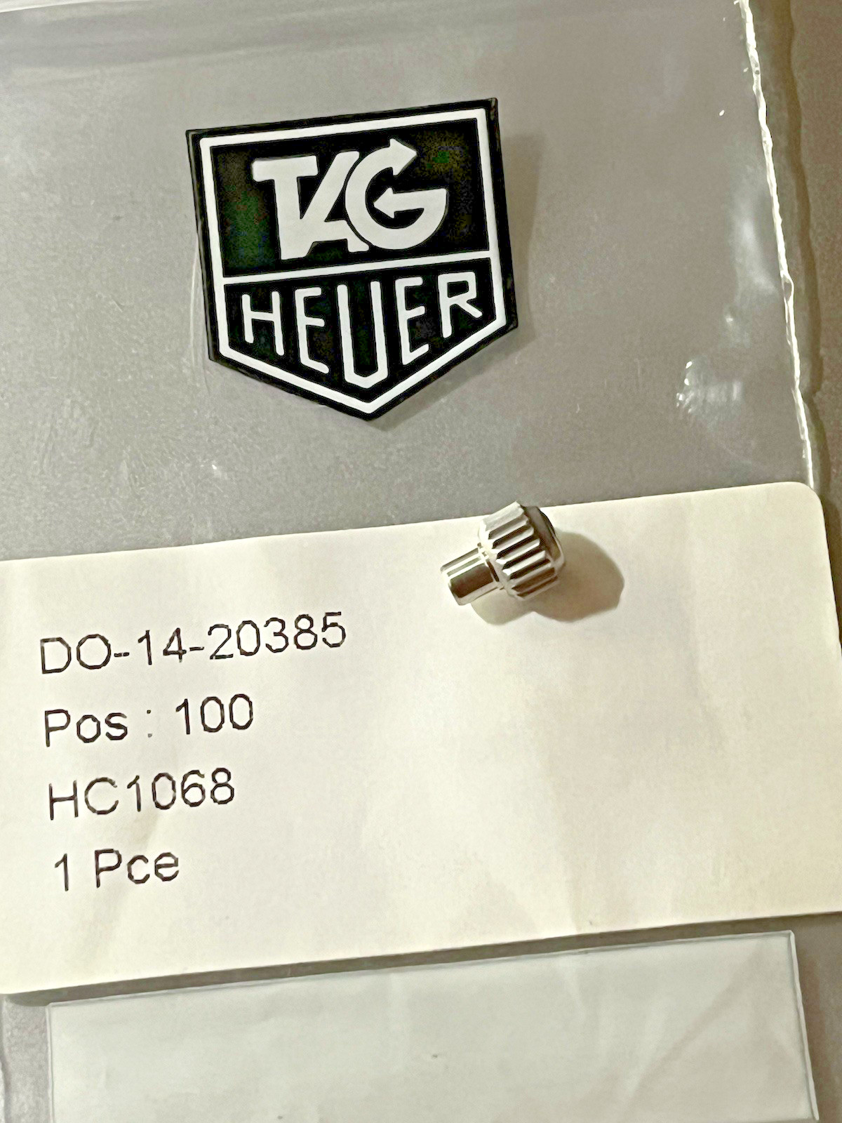 TAG Heuer Watch Crown HC1068 2000 Series Professional Silver Matte 5.2mm Tap 10