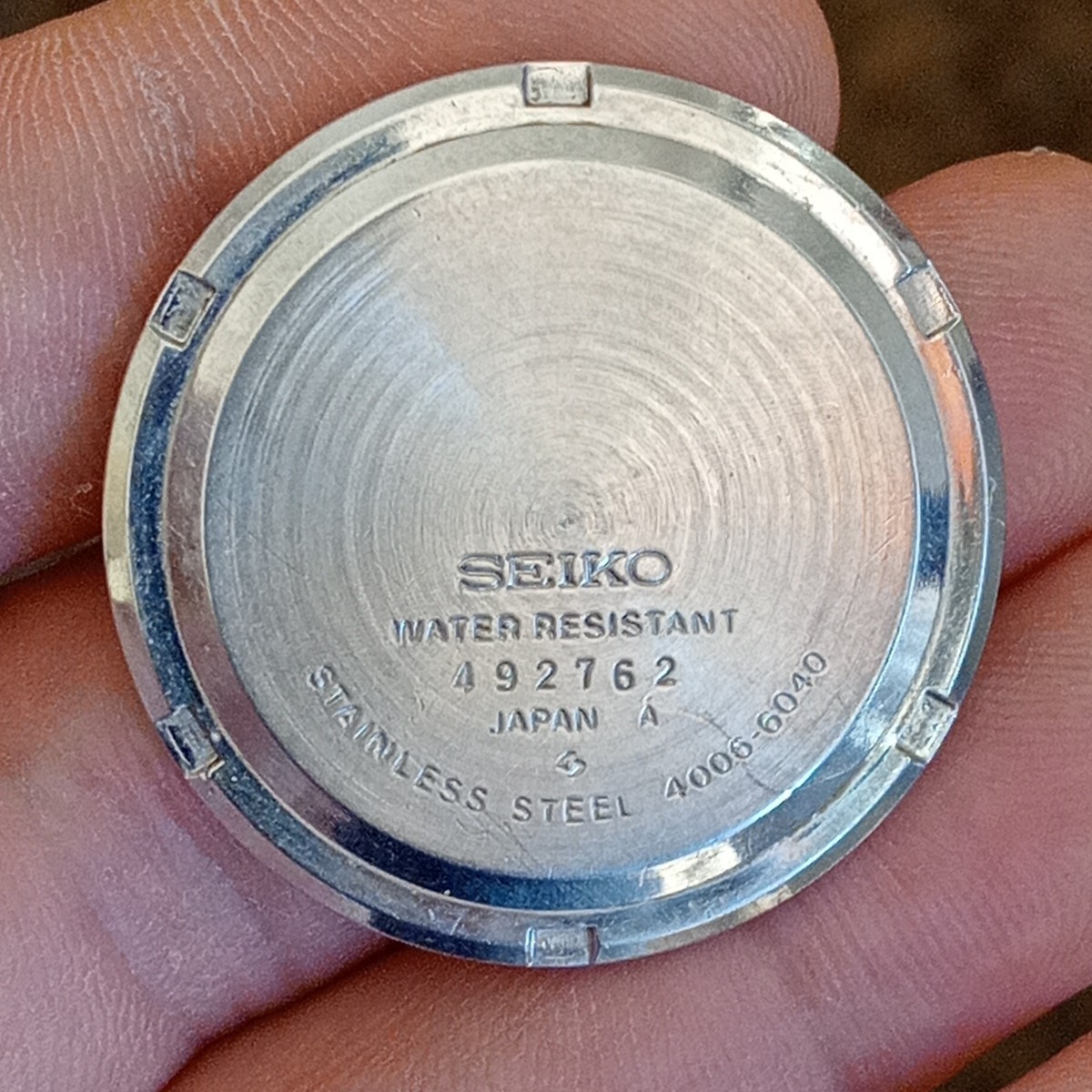 Seiko ref. 4006-6040 Fondello, Case Back, Case Back, Vintage USED