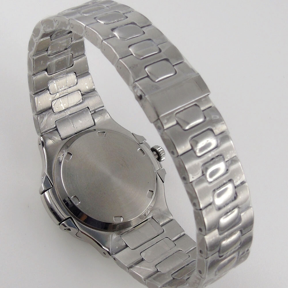 BLIGER Square Watch Case Sky Blue 29.8MM Dial Luminous Hand Fit NH35 movement