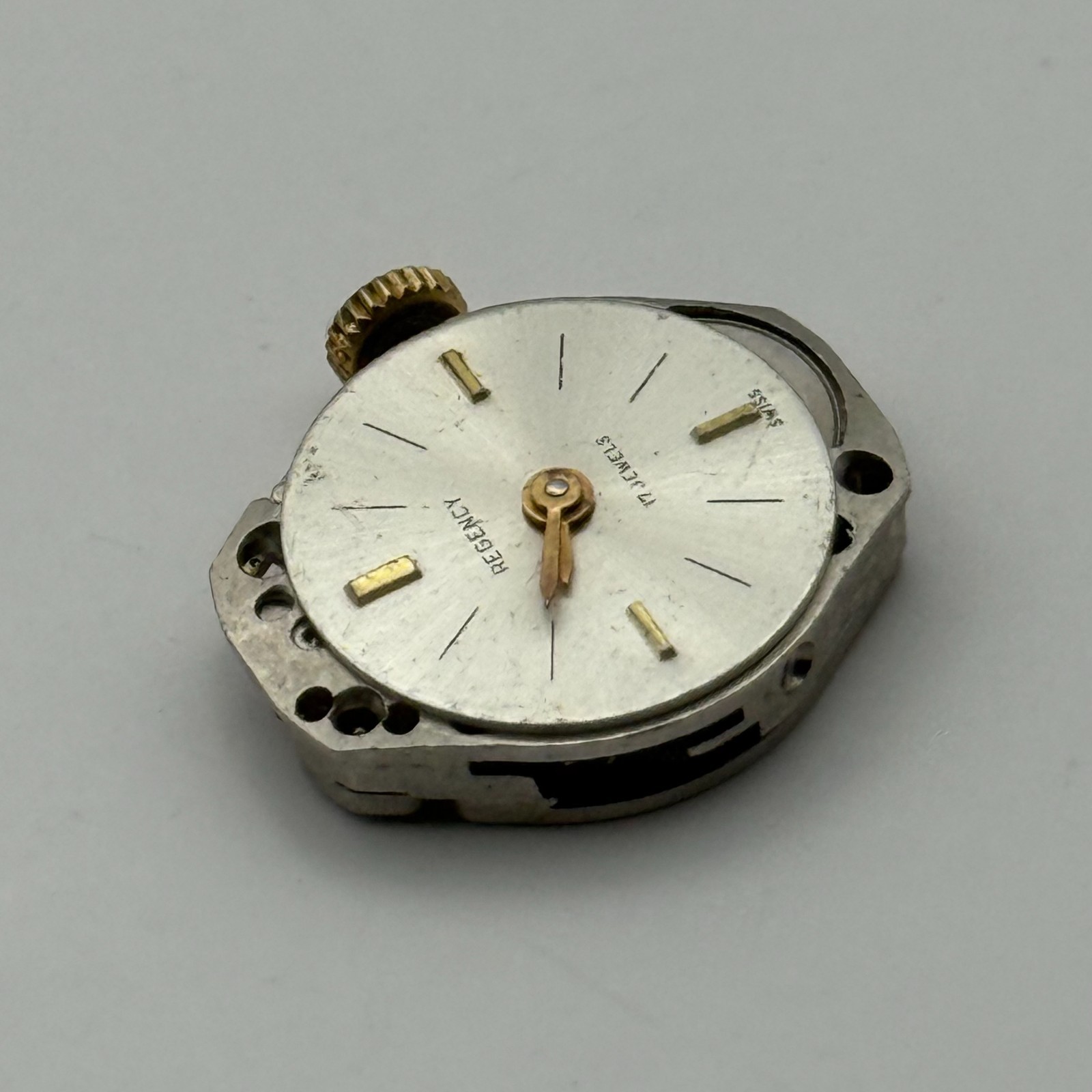 FHF 60 Watch Movement Regency 17 Jewels Swiss Manual Wind Parts Repair 15.3mm