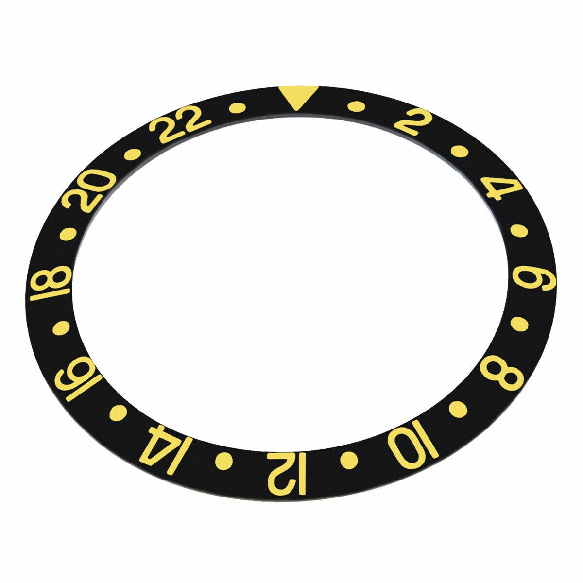 Bezel Insert For Sapphire Model Rolex GMT Master II 16713, 16718 Black Gold Font