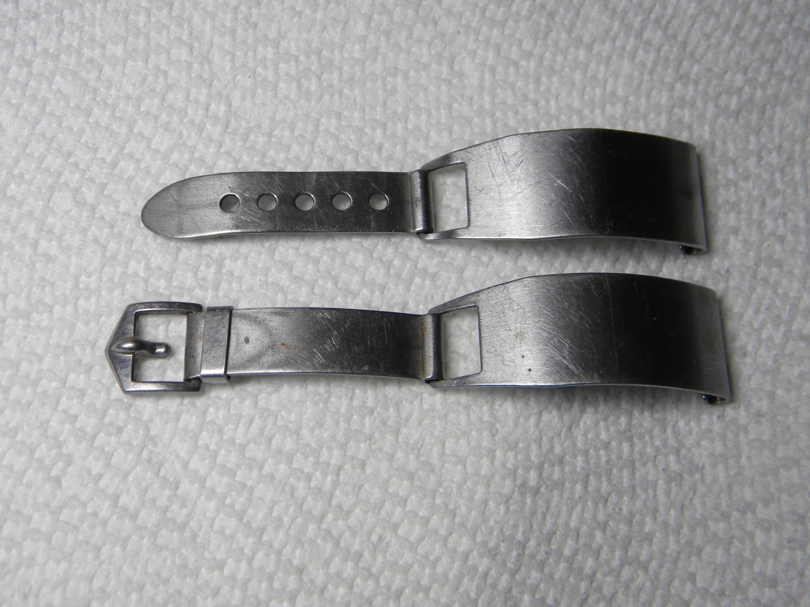 The Captain by Gemex Co Chrome Steel USA Made Watch Band Approx 15.5MM Lug Width