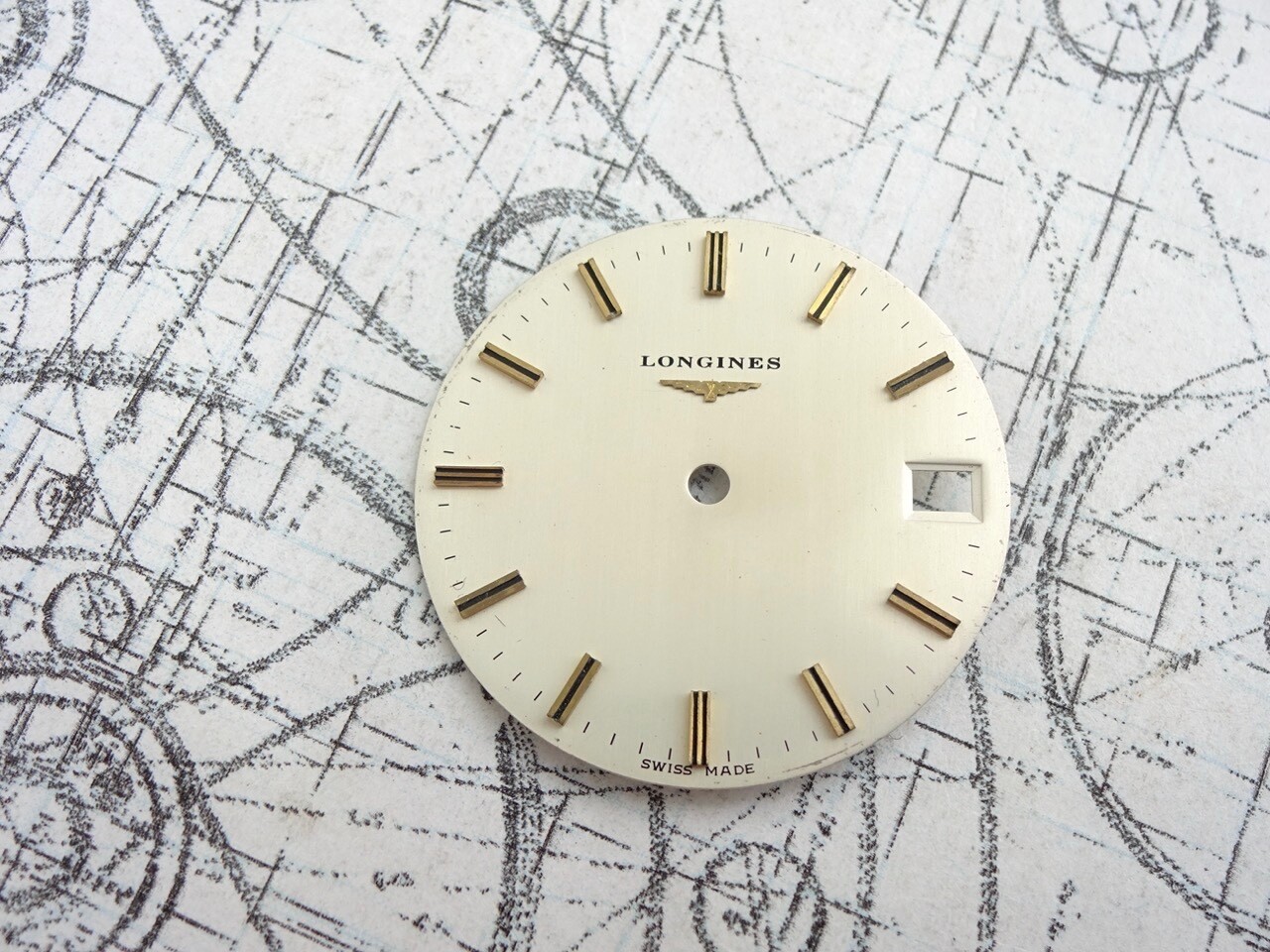 Longines Dial + Hands For ‘Ultronic’ Tuning Fork cal 6312 (ESA9162) (ref 257A)