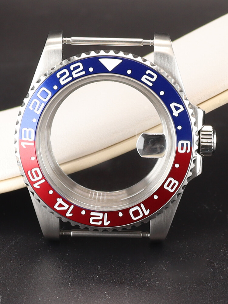 40mm Watch Cases Two Color Ceramic Bezel Fit Nh35 Eta 2824 Miyota 8215 Movement