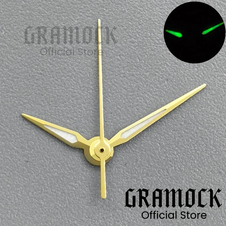GRAMOCK NH05 NH06 Luminous Watch Hands Set for 24.5MM Dial Silver Gold Rose DIY