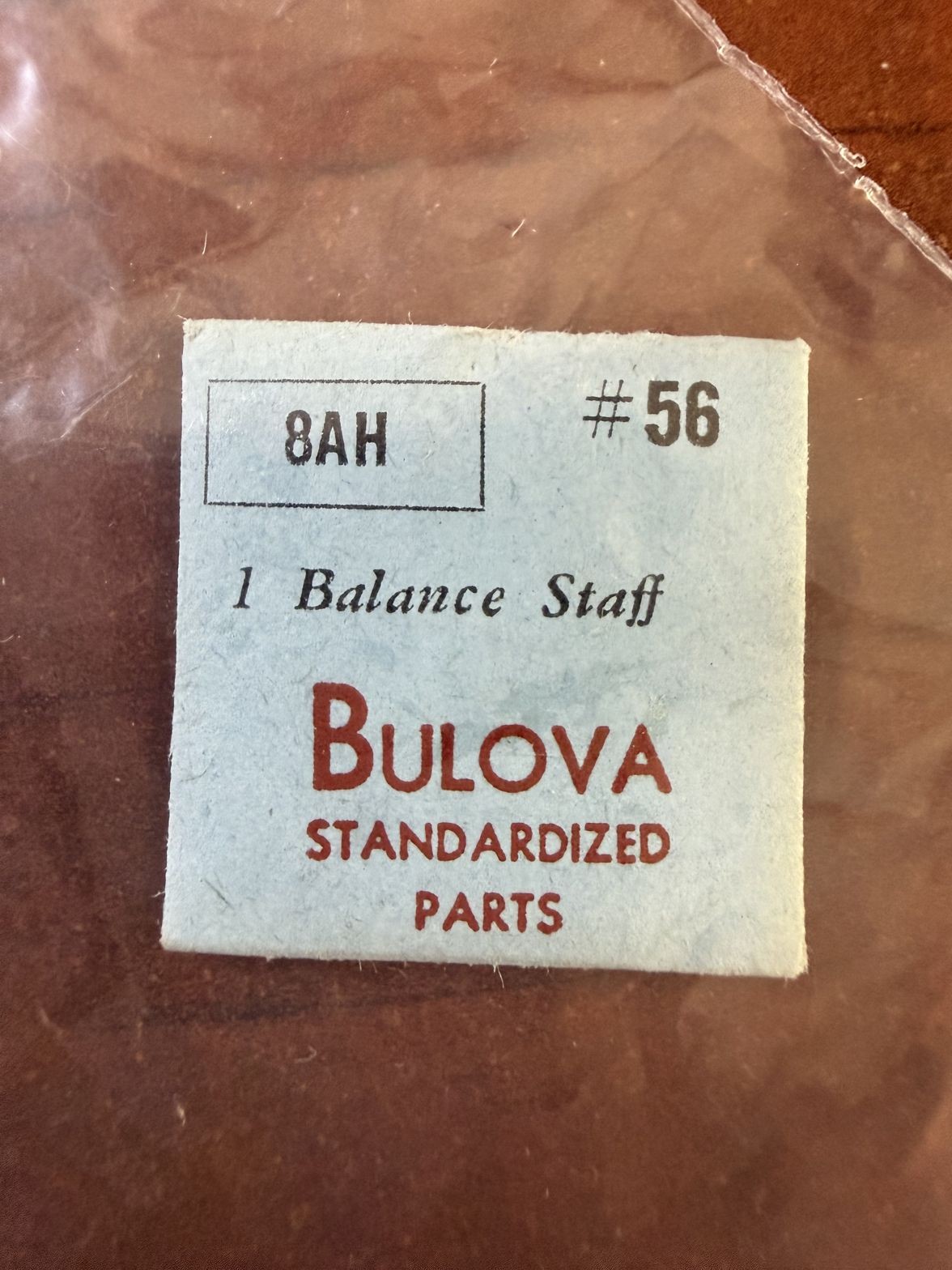 Bulova 8AH Balance Staff #56 NOS Genuine Vintage Watch Part New Old Stock