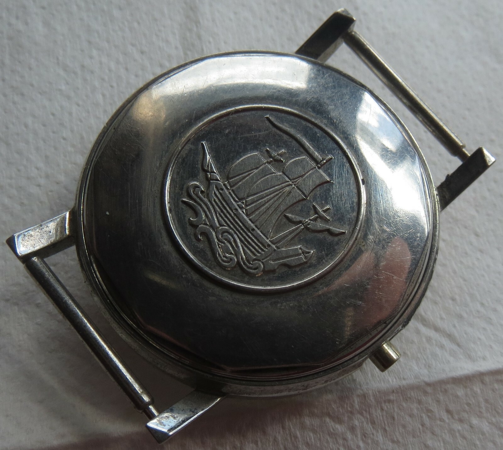 Tissot mens wristwatch steel case screw back Ref. 44512-1 35 mm. in diameter