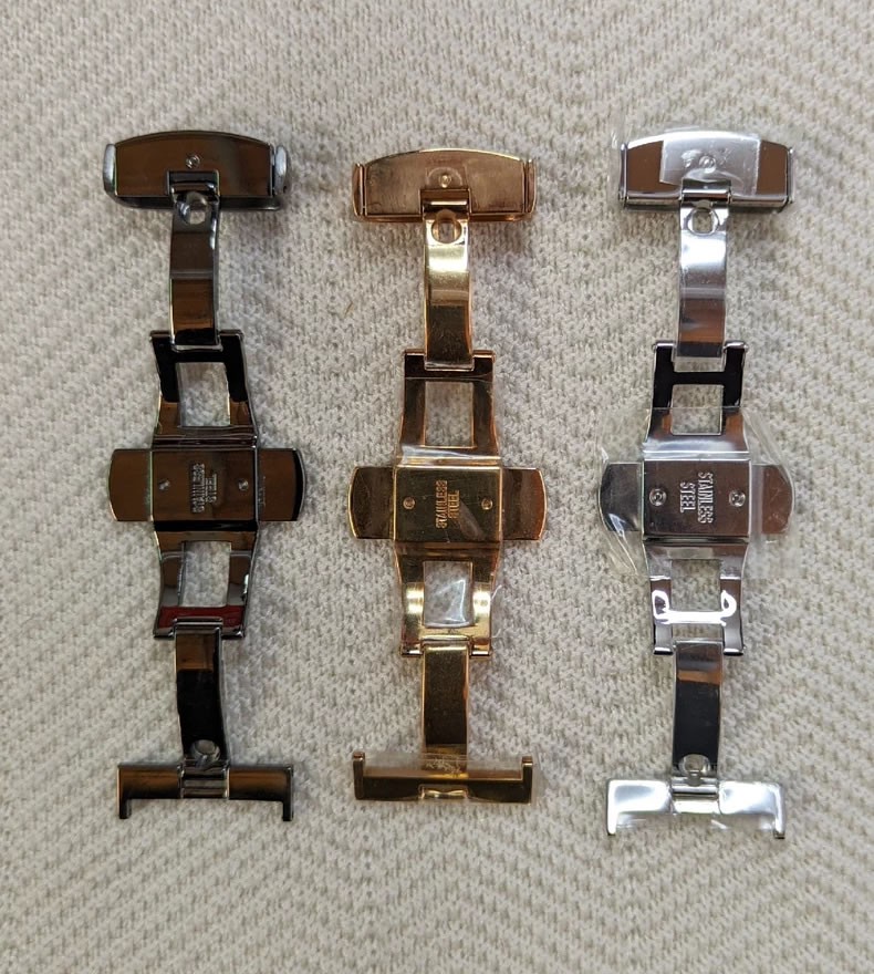 Bulova Steel Folding 16mm 20mm buckle buckle Rose Gold | Silver