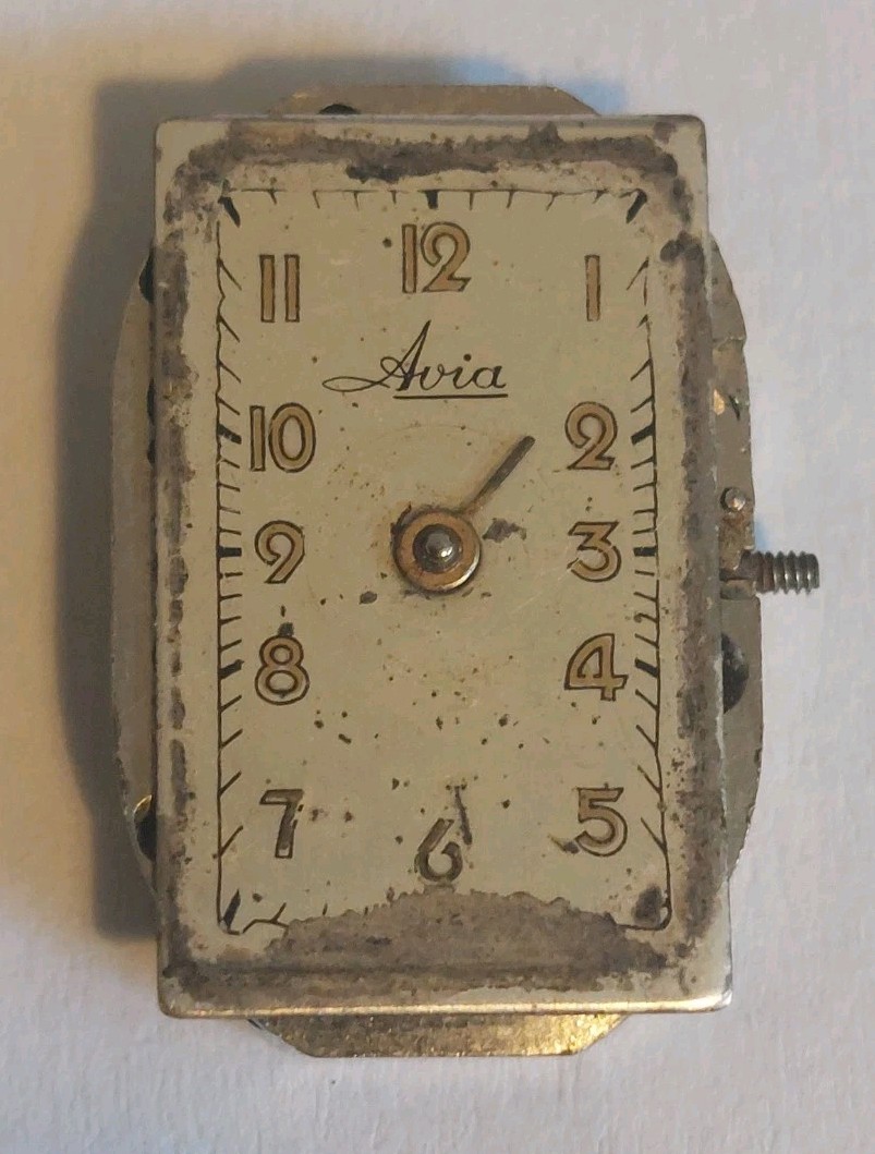 Vintage Avia Ladies Mechanical Watch Movement And Face (Balance Is Okay)