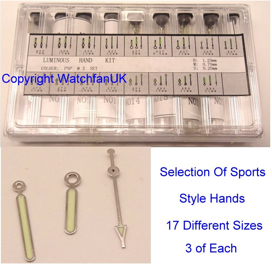 51 Sets Of Watch Hands Right Size For Rolex and Some ETA 0.2/0.7/1.2