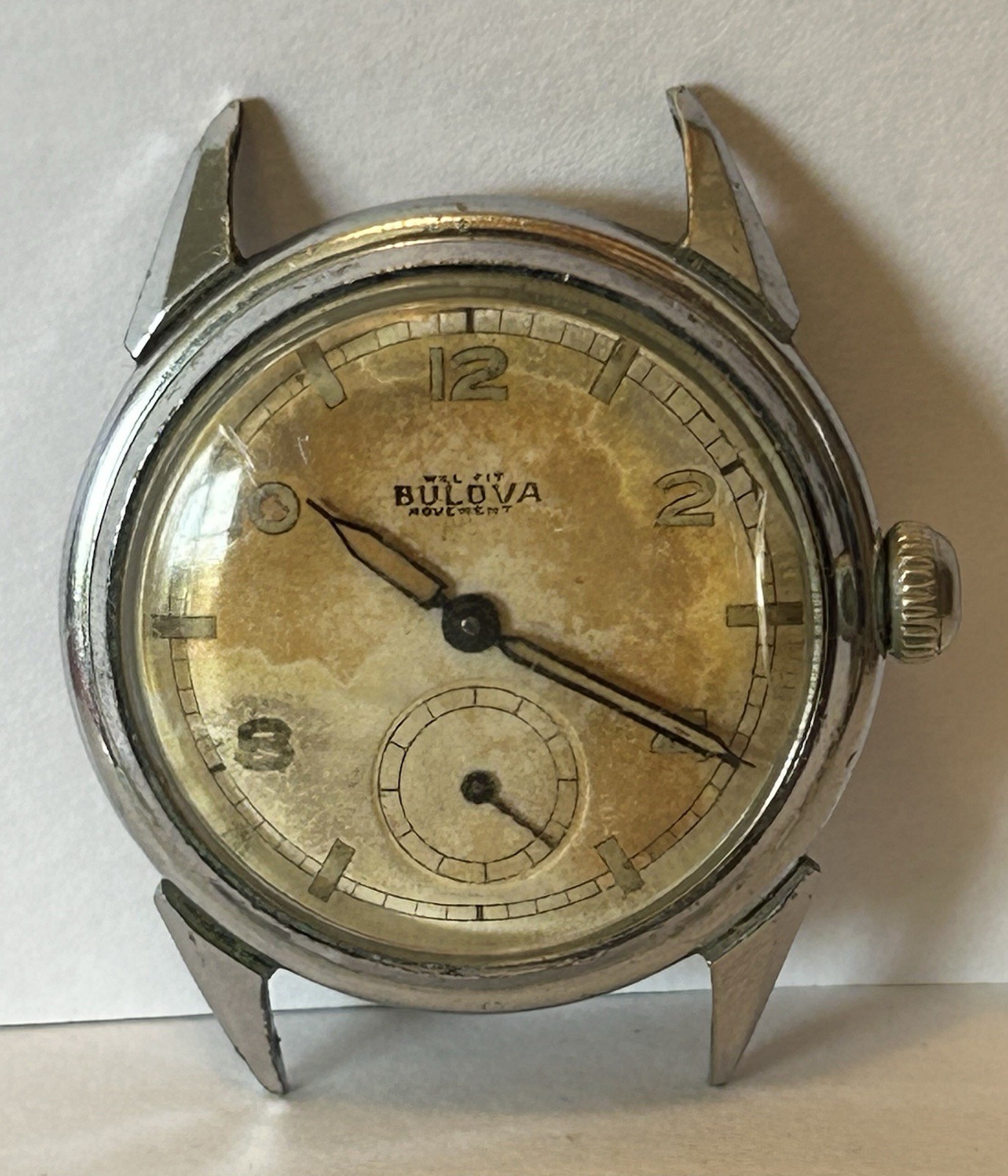 VINTAGE BULOVA 16 JEWEL WATCH STAINLESS STEEL BACK 213648 ANTIMAGNETIC INCABLOC