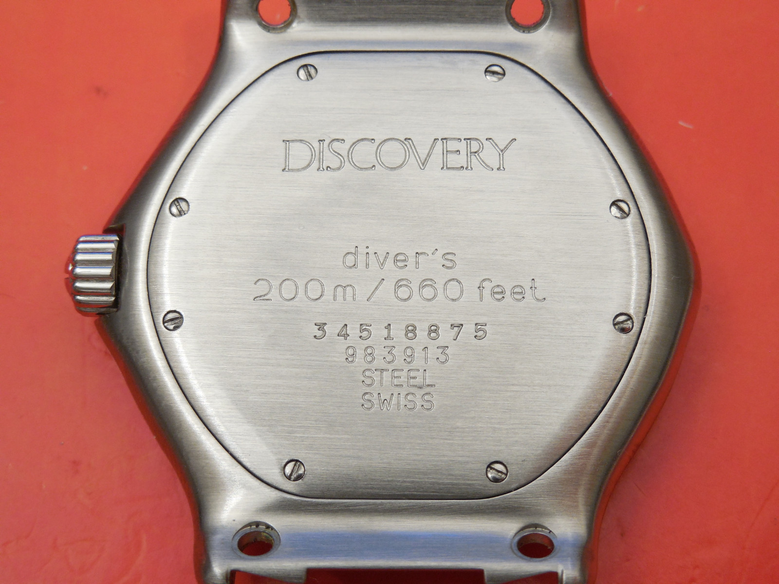 100% EBEL 1911 DISCOVERY STEEL BEZEL INSERT FOR MEN’S SOLID STEEL DIVER CASE