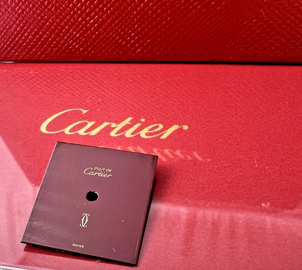 Cartier Dial OXBLOOD BURGUNDY TANK MUST DE CARTIER 17+mm x 14+mm Swiss Made A+
