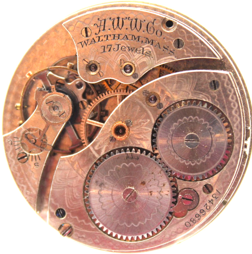 1903 WALTHAM POCKET WATCH MOVEMENT 13426680 GRADE: 225 12s 17j (RR2)