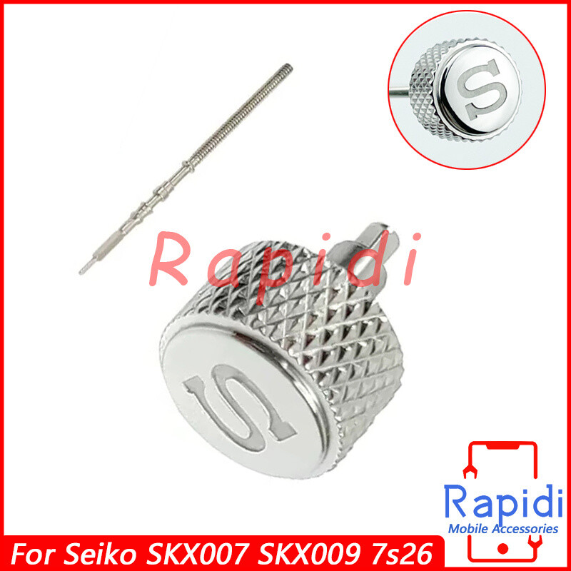 Knurled Crown Signed ‘S’ Mod For Seiko SKX007/009 NH35 NH36 4R36 7S26 Movement