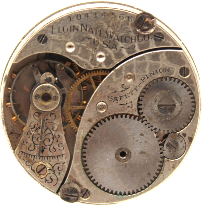 1904 ELGIN POCKET WATCH MOVEMENT 10414566 GRADE 269 0s 7j (SK3)