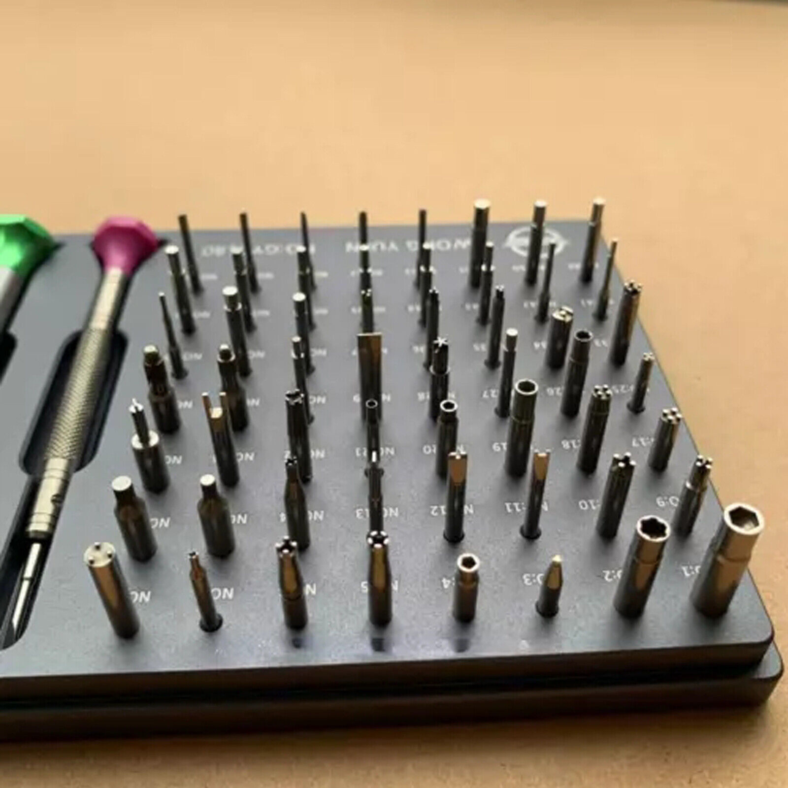 New Watchmakers Assortment Of 56 Tips Stainless Steel Watch Screwdriver Set.