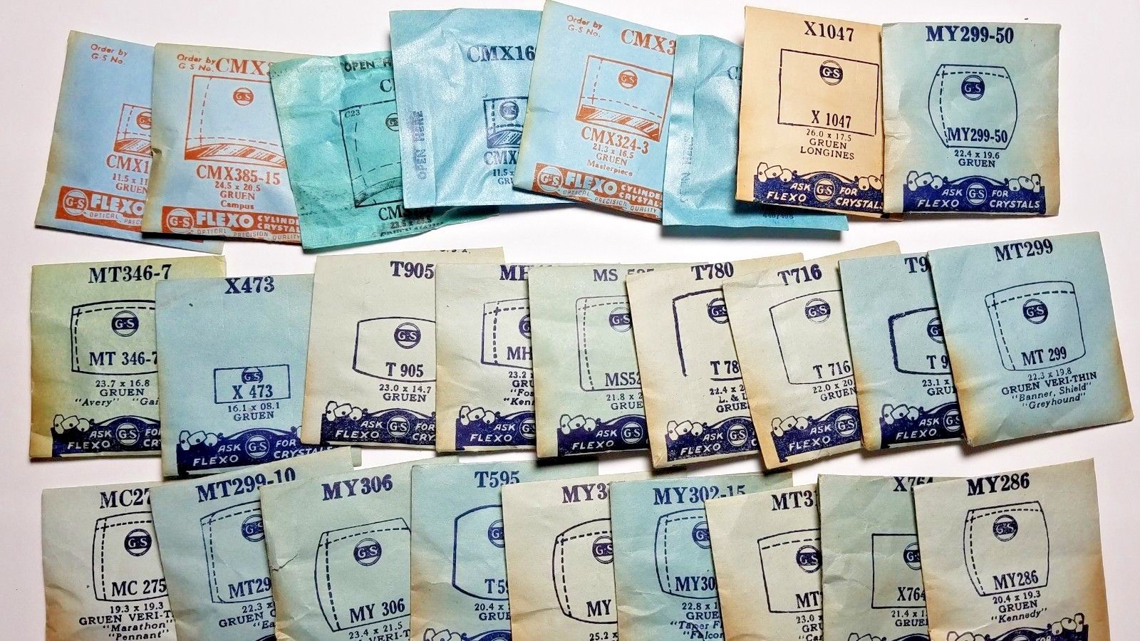 Vintage NOS G-S Watch Crystals – GRUEN – Pick One