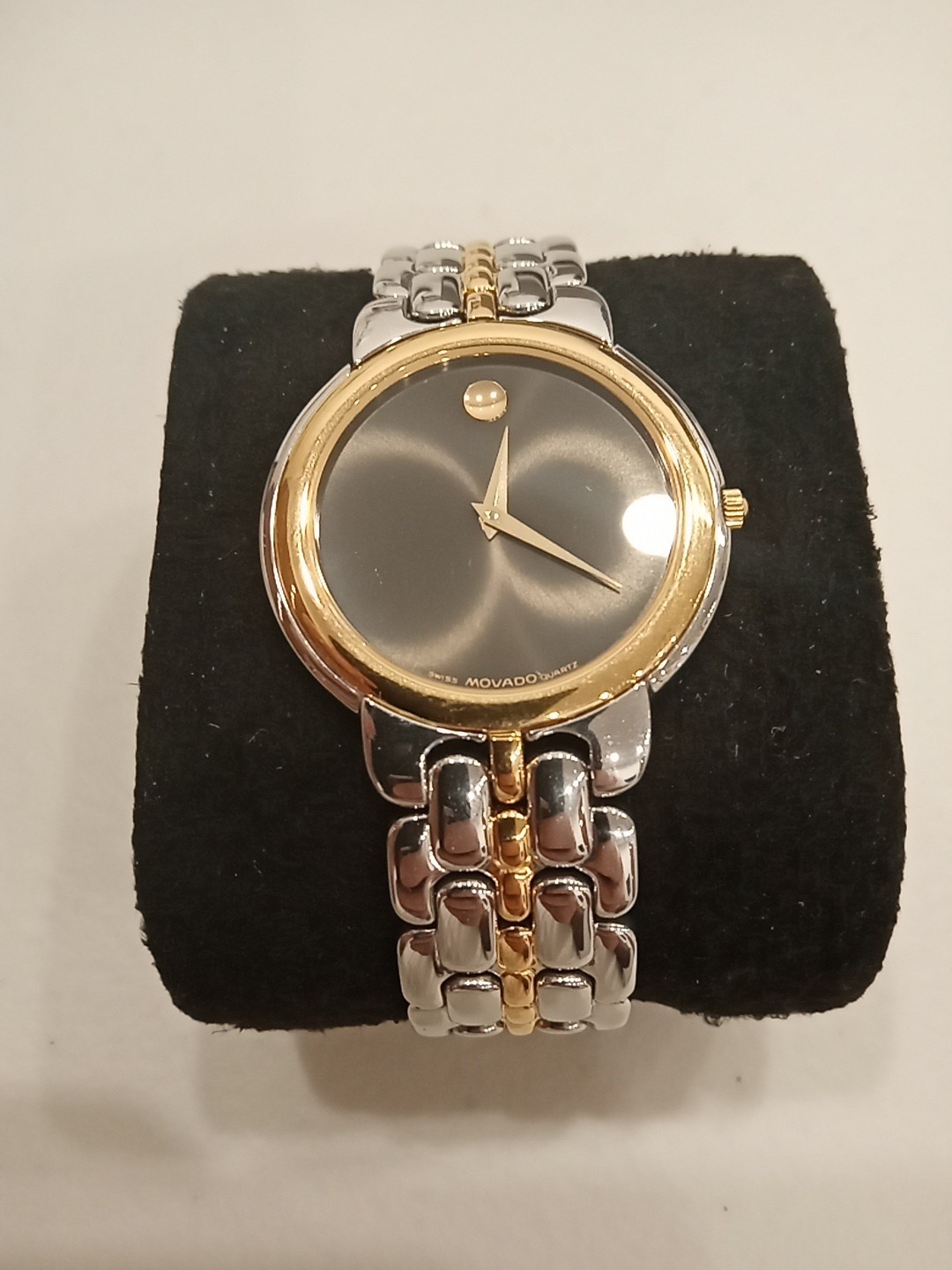 Swiss [N. MINT] Movado Men’s Two Tone Watch New Battery 81.A2.873.1