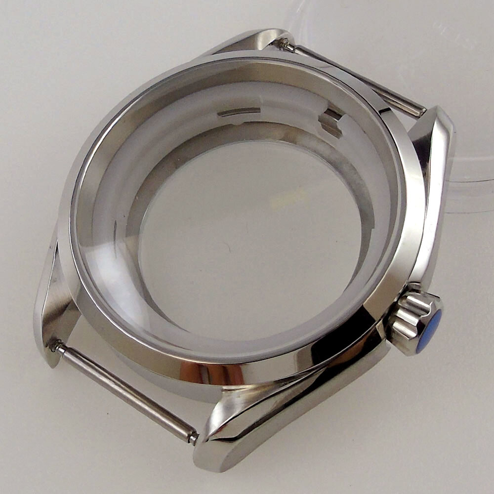 For NH35A NH36A Automatic Movement Watch Case Sapphire Glass Polished Bezel