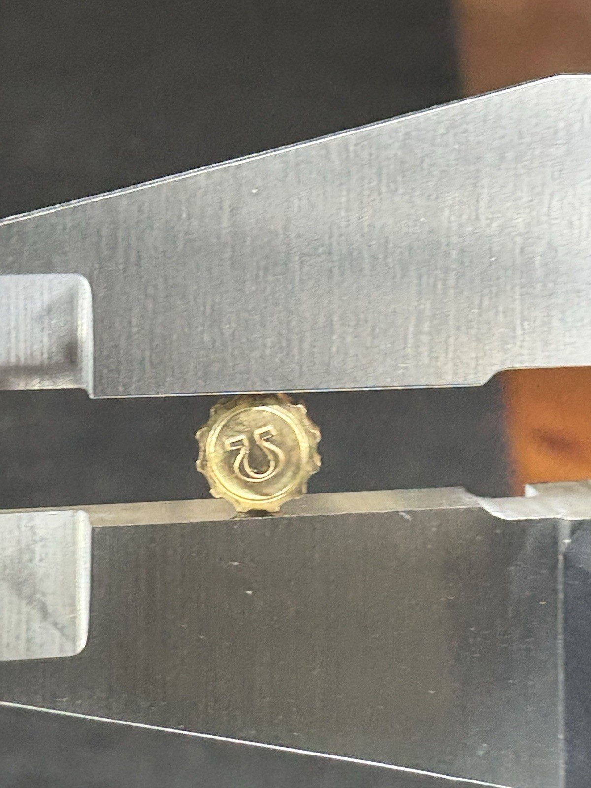 Vintage Omega Gold Plated Crown 5.4mm Scalloped Seamaster De Ville Parts